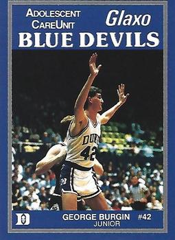 1988-89 Duke Blue Devils #NNO George Burgin Front