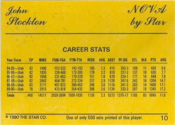 1990-91 Star Nova #10 John Stockton Back
