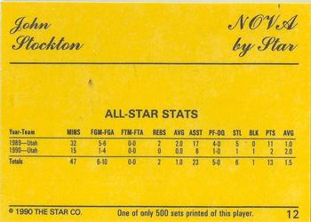 1990-91 Star Nova #12 John Stockton Back
