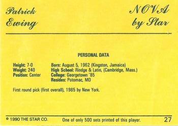 1990-91 Star Nova #27 Patrick Ewing Back