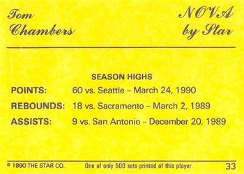 1990-91 Star Nova #33 Tom Chambers Back