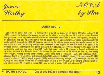 1990-91 Star Nova #42 James Worthy Back