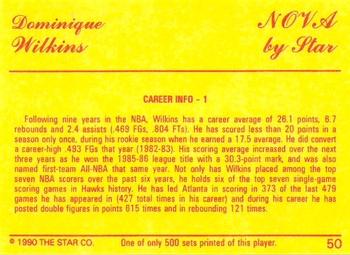 1990-91 Star Nova #50 Dominique Wilkins Back