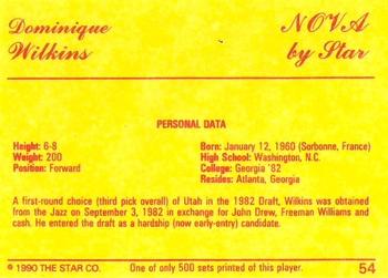 1990-91 Star Nova #54 Dominique Wilkins Back