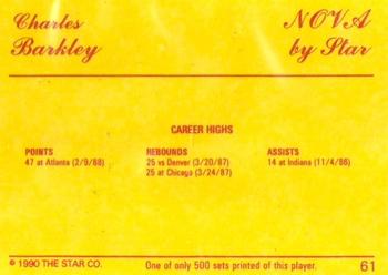 1990-91 Star Nova #61 Charles Barkley Back