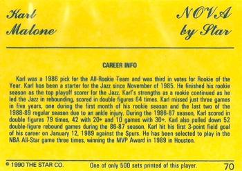 1990-91 Star Nova #70 Karl Malone Back