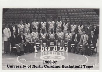 1986-87 North Carolina Tar Heels Schedules #NNO Team Photo Front