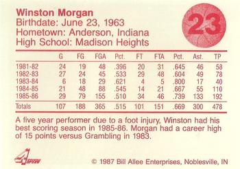 1986-87 Bank One Indiana Hoosiers All-Time Greats of IU Basketball (Series II) #23 Winston Morgan Back