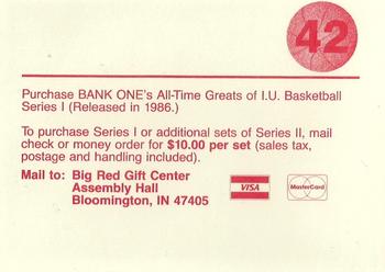 1986-87 Bank One Indiana Hoosiers All-Time Greats of IU Basketball (Series II) #42 