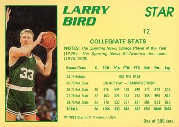 1992-93 Star Stellar #12 Larry Bird Back