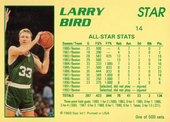 1992-93 Star Stellar #14 Larry Bird Back