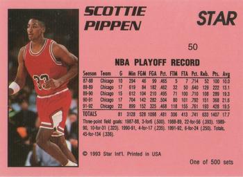 1992-93 Star Stellar #50 Scottie Pippen Back