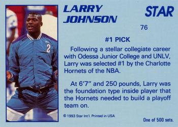 1992-93 Star Stellar #76 Larry Johnson Back
