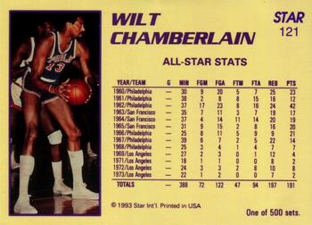 1992-93 Star Stellar #121 Wilt Chamberlain Back