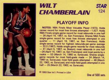 1992-93 Star Stellar #124 Wilt Chamberlain Back