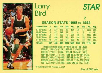 1992-93 Star Nova #2 Larry Bird Back
