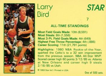 1992-93 Star Nova #7 Larry Bird Back