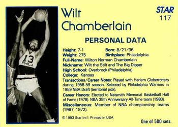 1992-93 Star Nova #117 Wilt Chamberlain Back