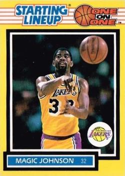 1989 Kenner Starting Lineup Cards One on One #4120025010 Magic Johnson Front