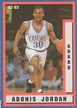 1992-93 Kansas Jayhawks #NNO Adonis Jordan Front