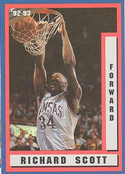 1992-93 Kansas Jayhawks #NNO Richard Scott Front