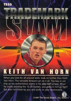 1997-98 Score Board Autographed - Trademark Slam #TS25 Keith Van Horn Back