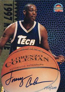 1997-98 Score Board Autographed - 1997 Rookies Gold #NNO Lorenzo Coleman Front