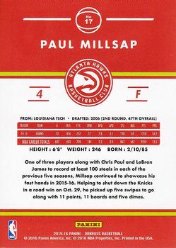 2015-16 Donruss #17 Paul Millsap Back