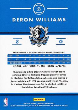 2015-16 Donruss #23 Deron Williams Back
