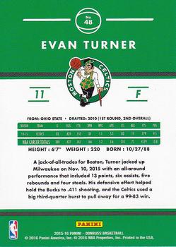 2015-16 Donruss #48 Evan Turner Back