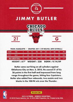 2015-16 Donruss #74 Jimmy Butler Back