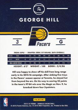 2015-16 Donruss #76 George Hill Back