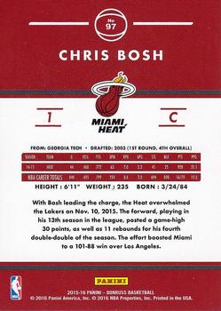 2015-16 Donruss #97 Chris Bosh Back
