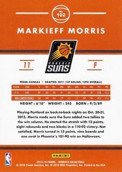 2015-16 Donruss #102 Markieff Morris Back