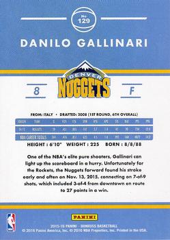 2015-16 Donruss #129 Danilo Gallinari Back