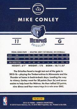 2015-16 Donruss #133 Mike Conley Back