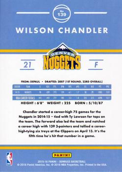2015-16 Donruss #139 Wilson Chandler Back
