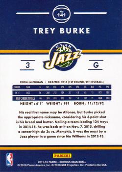 2015-16 Donruss #141 Trey Burke Back