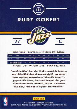 2015-16 Donruss #161 Rudy Gobert Back