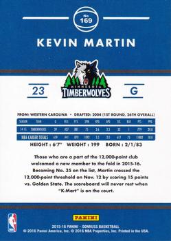 2015-16 Donruss #169 Kevin Martin Back