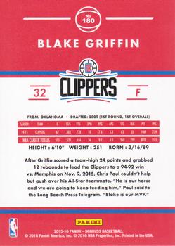 2015-16 Donruss #180 Blake Griffin Back