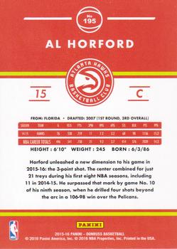 2015-16 Donruss #195 Al Horford Back
