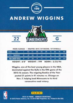 2015-16 Donruss #199 Andrew Wiggins Back