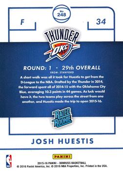 2015-16 Donruss #248 Josh Huestis Back