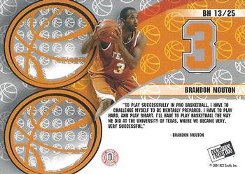 2004 Press Pass - Big Numbers Collectors Series #BN 13 Brandon Mouton Back