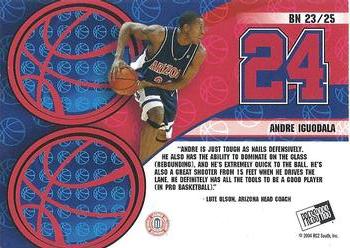2004 Press Pass - Big Numbers Collectors Series #BN 23 Andre Iguodala Back