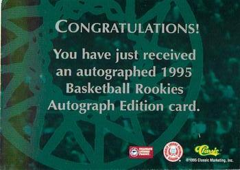 1995 Classic Rookies - Autograph Edition Autographs #NNO Sherell Ford Back
