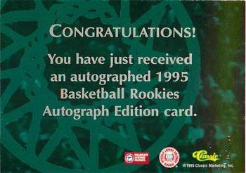 1995 Classic Rookies - Autograph Edition Autographs #NNO Donnie Boyce Back