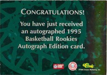 1995 Classic Rookies - Autograph Edition Autographs #NNO Mark Davis Back