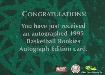1995 Classic Rookies - Autograph Edition Autographs #NNO Don Reid Back